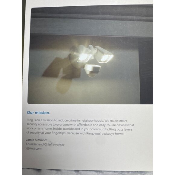 Ring Floodlight Cam Wired Outdoor Smart NWT WHITE - Picture 5 of 15